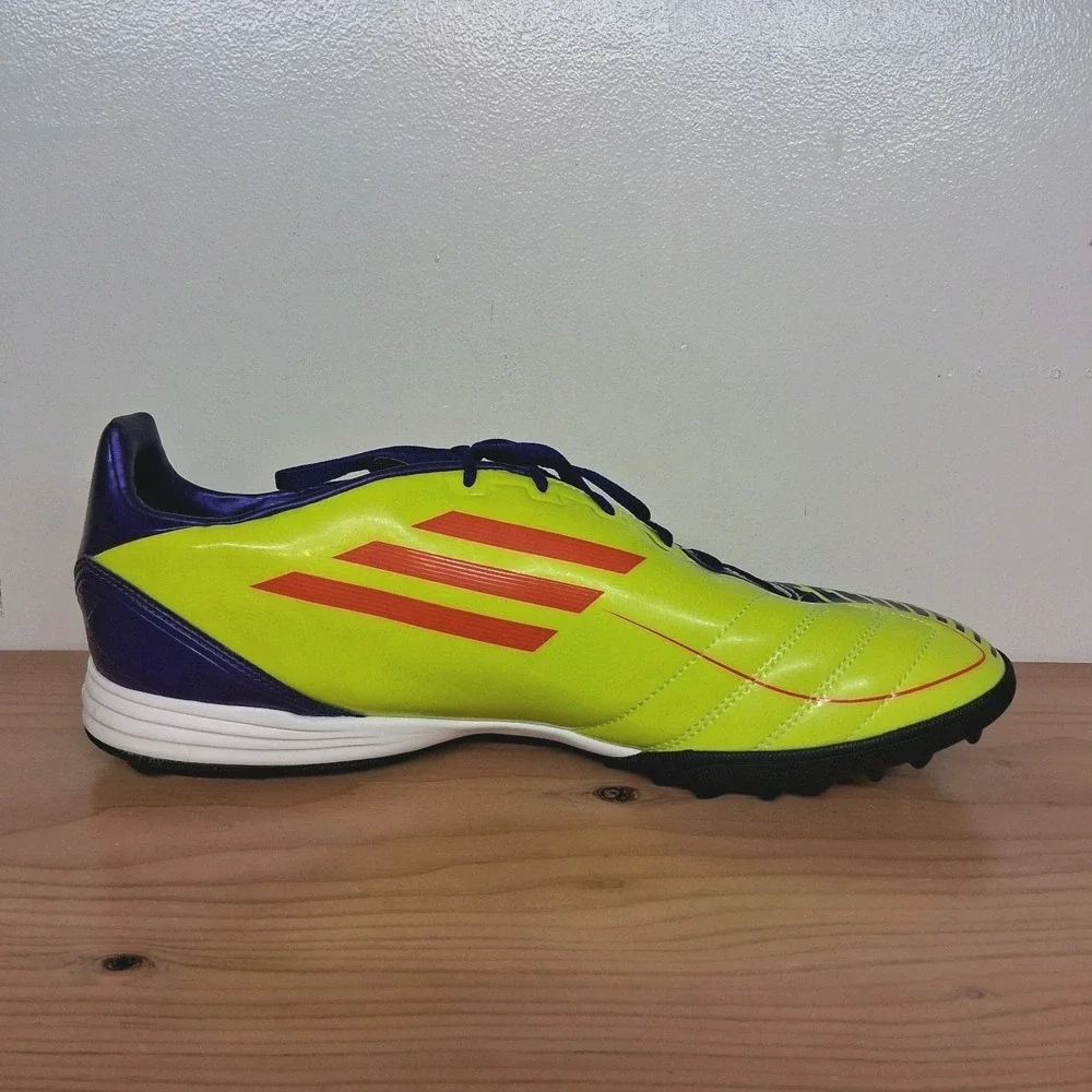 Adidas F50 TRX F10‎ Indoor Soccer Shoes Men's Size 12 Neon Yellow Purple